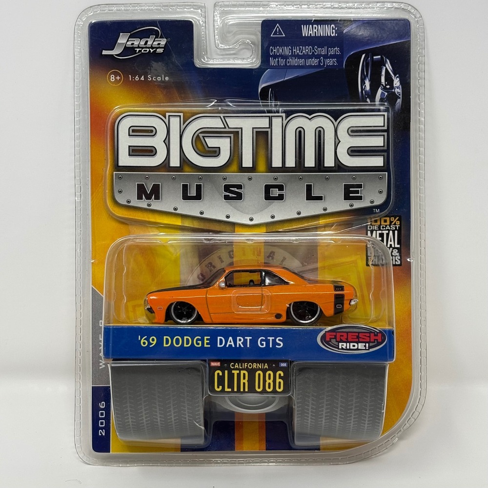 Jada Toys Bigtime Muscle 1969 Dodge Dart GTS Orange 1:64 Diecast Car Wave 8 2006